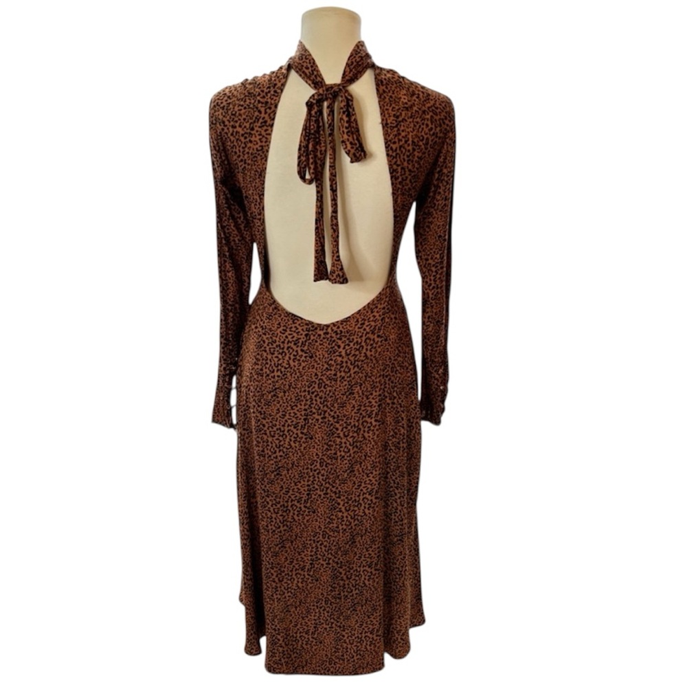 Free People Backless Cheetah Print Dress - Picture 1 of 9